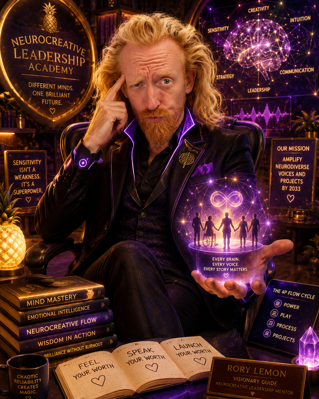 Portrait of Rory — visionary guide, NeuroCreative Leadership Academy